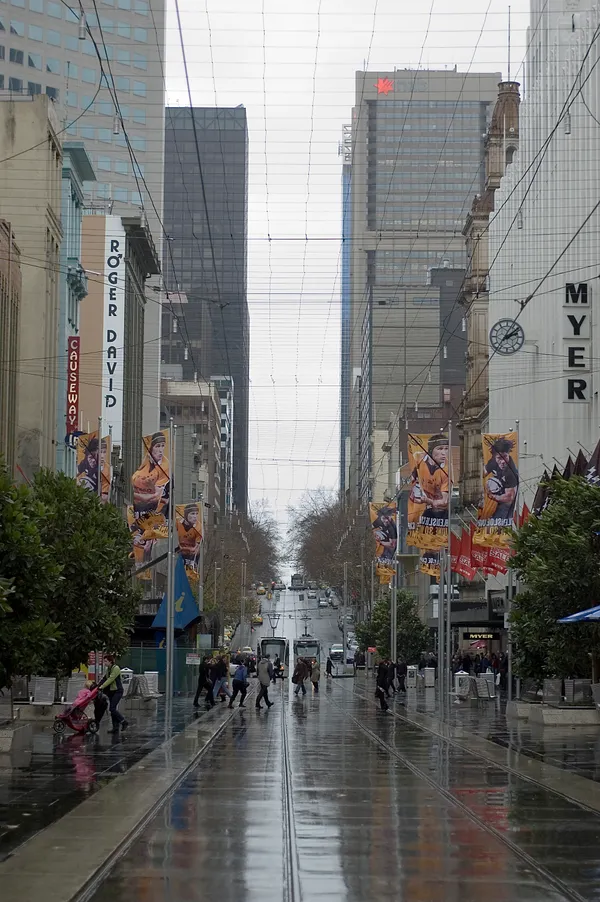 Umbrellas at the Ready: A Wet and Overcast Start to the Week in Melbourne